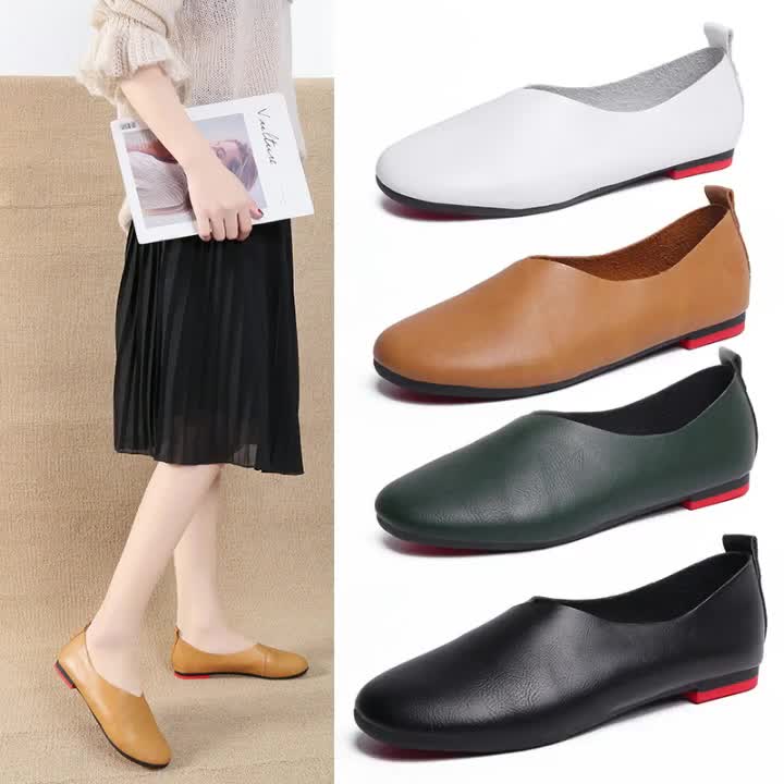 Vintage Korean Style Round Toe Flat Shoes