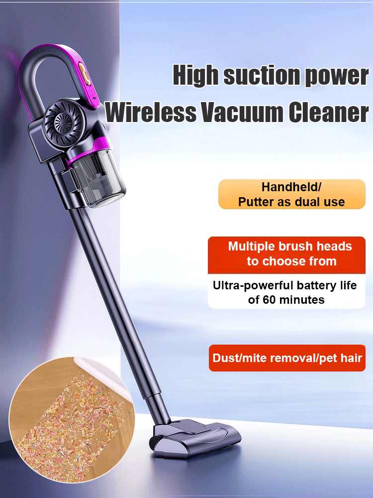 【All-in-One Home Cleaning Solution】Wireless 4-in-1 Mite Removal Vacuum Cleaner