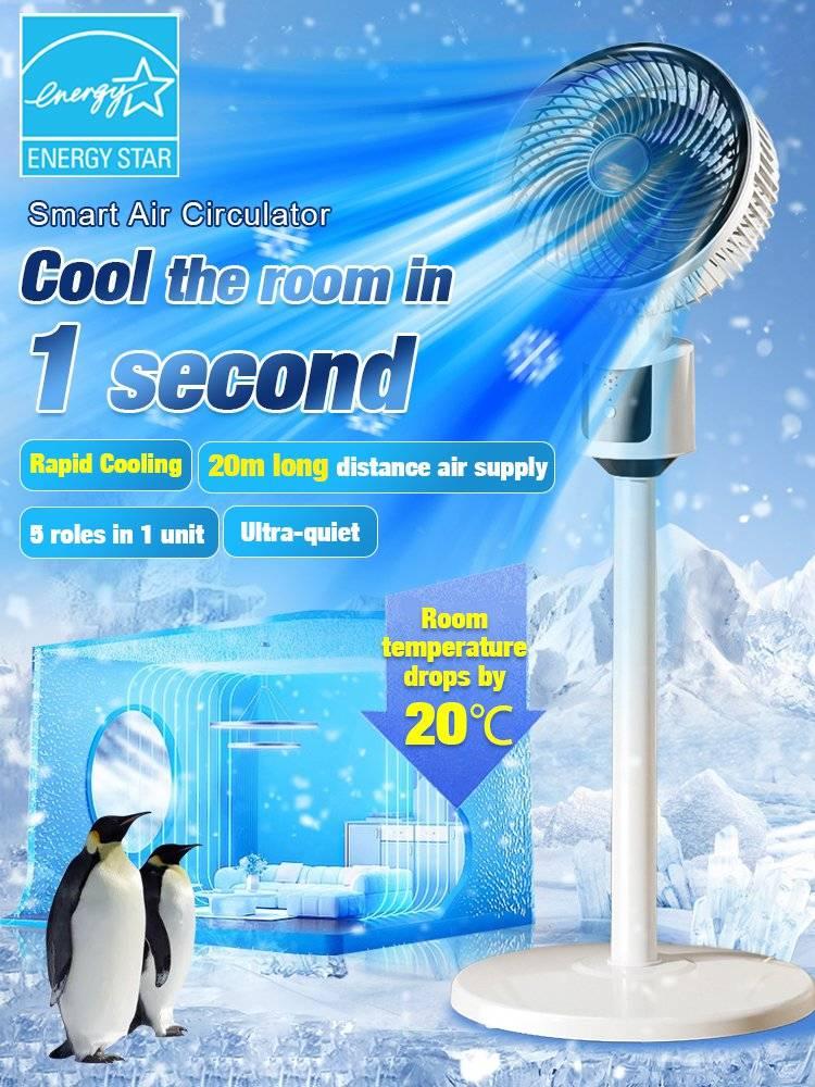 Ultra-quiet floor-standing energy-saving circulation fan
